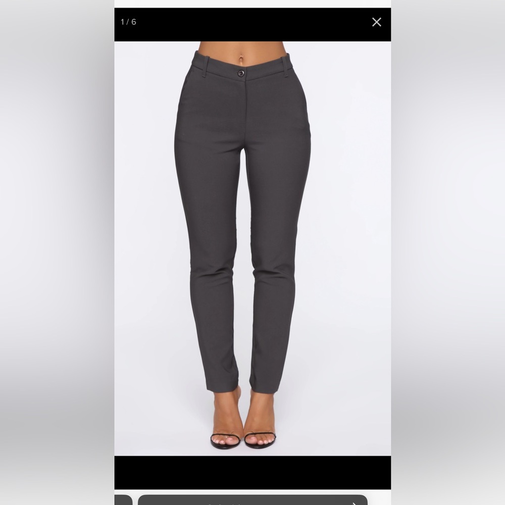 Size S Dark Gray mid rise dress pants